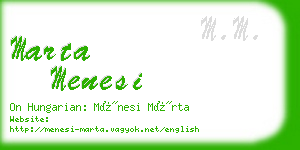 marta menesi business card